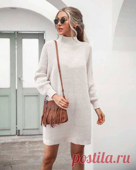 Осенне зимний новый свитер в стиле Ins от nian, модель 2020 года, платье свитер средней длины с воротником Регланом|Водолазки| Детские жаккарды | роспись по ткани| готовые выкройки |