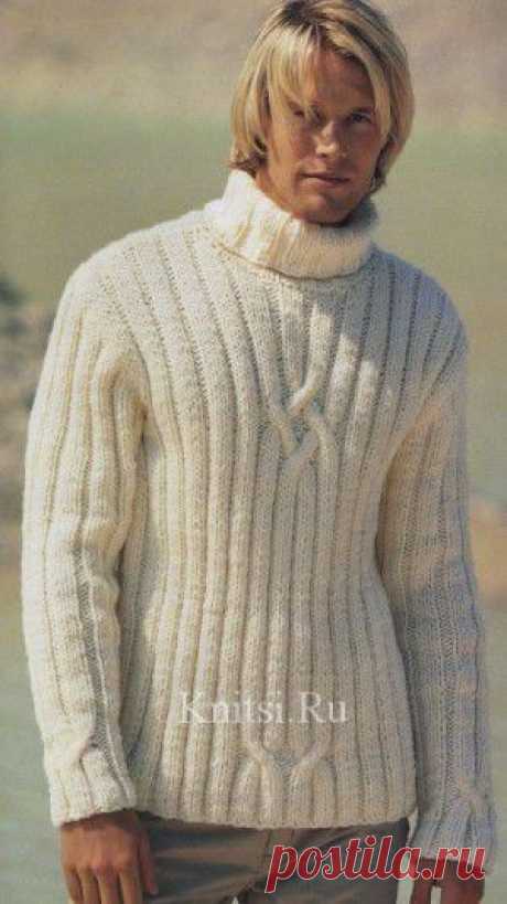 Мужской пуловер. Вязание для мужчин / Пуловеры / Спицами