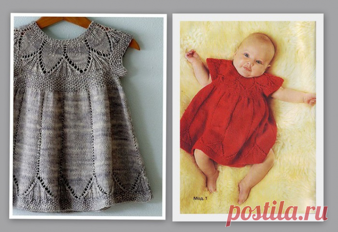 Детское платье с кокеткой листиками - 26 Июля 2012 - Блог - Вязаные вещи на заказ