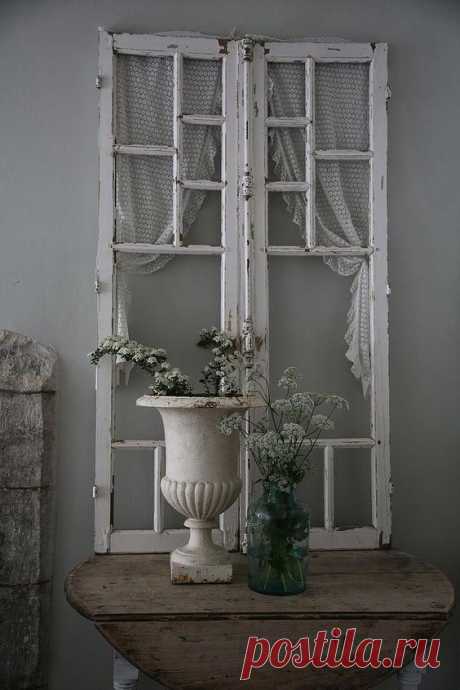 (85) Pinterest - an old window can be a cool decoration for a shabby chic entryway #”shabbychicfurniture” | Flea Markets
