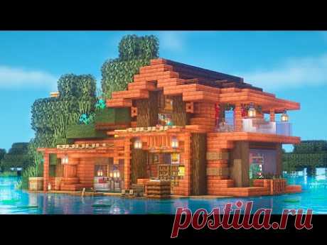Minecraft | How to Build a Lake House | Swamp Dugout | vanstar - YouTube