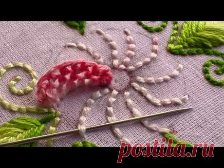 Very beautiful flower design|embroidery design video|kadhai design for suite