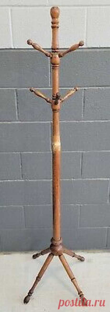 ANTIQUE Victorian OAK COAT TREE HAT RACK STAND Arts & Crafts TURNED WOOD Mission  | eBay Condition is "Used". I try to take the best pictures to show the quality and condition of each item.