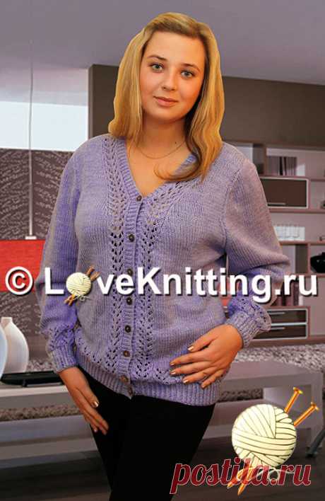 Сиреневый жакет | Loveknitting.ru