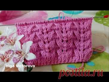 АЖУРНЫЙ УЗОР СПИЦАМИ  1100  Узоры спицами KNITTING PATTERNS #узорыспицами#knittingpattern