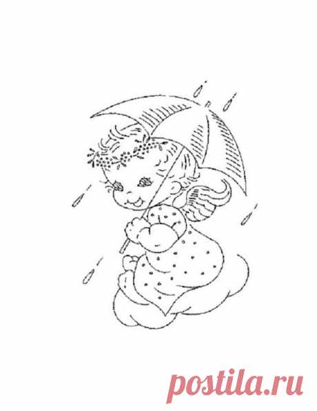 Digital Embroidery Motifs 529 Baby Angels for Nursery Linens | Etsy España