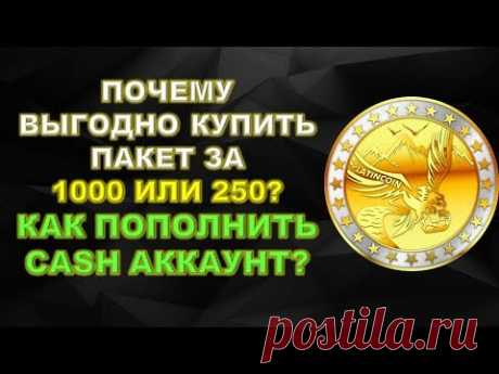 Platincoin Как пополнить Cash аккаунт в платинкоин и почему выгодно купить пакет за 1000 или 250 евр - YouTube