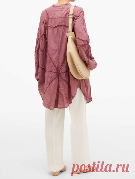 Ally triangle-panel cotton shirtdress | By Walid | MATCHESFASHION
