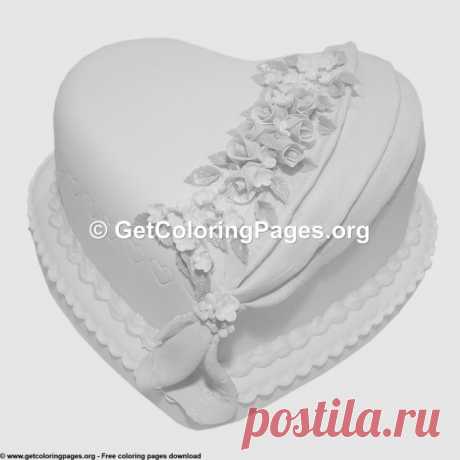 Grayscale &amp;#8211; 5 Wedding Cake Coloring Pages &amp;#8211; GetColoringPages.org
