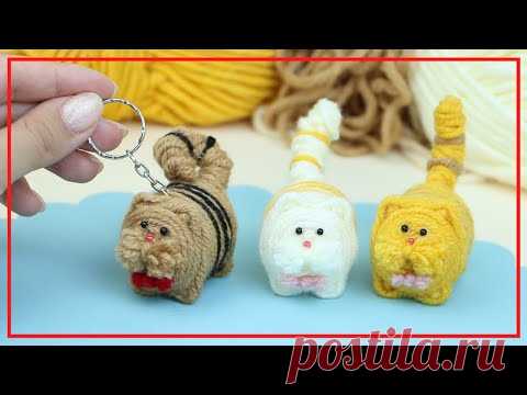 Маленький толстый Котик из Ниток для вязания 🐱🧶🐱 Cute Fat Cat of Yarn - Making Idea 🌟 DIY NataliDoma