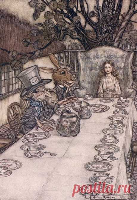 Льюис Кэрролл &quot;Алиса в стране чудес&quot; - иллюстрации Arthur Rackham