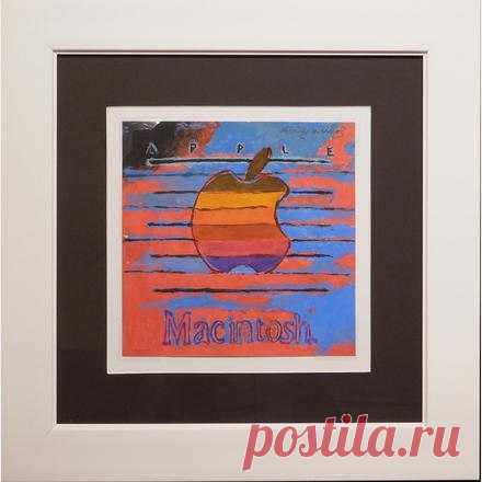 Логотип Apple Macintosh, нарисованный и подписанный Энди Уорхолом, выставили на аукцион. Его оценочная стоимость колеблется от 20 до 30 тысяч долларов.