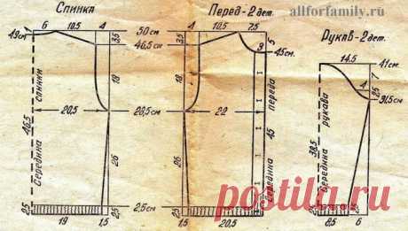 Выкройка летней кофты » Бесплатные выкройки одежды, шьем своими руками платья, блузки, пальто, костюмы, сарафаны