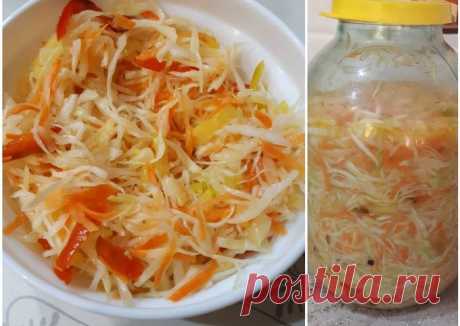 (1) Быстрая маринованная капуста с морковью и сладким перцем - пошаговый рецепт с фото. Автор рецепта Оксана . - Cookpad