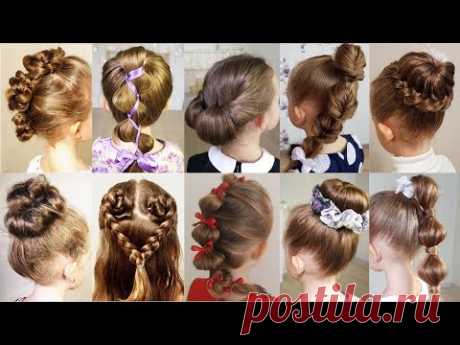 10 cute 1-MINUTE hairstyles for busy morning!  Quick & Easy Hairstyles for School!