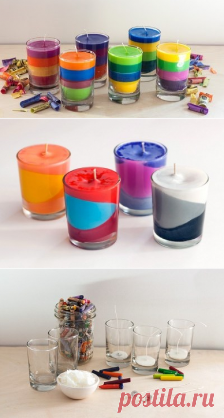 Reciclamos nuestras ceras y crayones para convertirlos en velas decorativas.