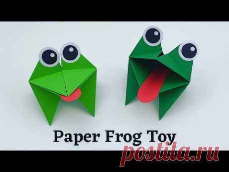 How To Make Moving Paper Frog Toy For Kids / Nursery Craft Ideas / Paper Craft Easy / KIDS  crafts