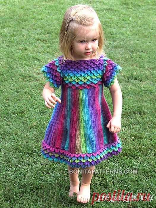 Вязаное платье с чешуйками от Bonito Patterns