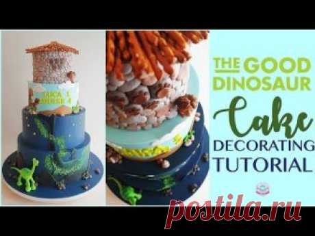 THE GOOD DINOSAUR CAKE DECORATING TUTORIAL | Abbyliciousz The Cake Boutique