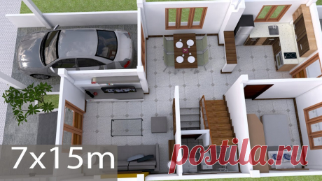 Interior Design Plan 7x15m Walk Through with Full Plan 4Beds Interior Design Plan 7x15m Walk Through with Full Plan 4Beds -Watch Exterior Home Design Plan 7x15m with 4 Bedrooms https://youtu.be/QPkt5cctmFo The House ha...