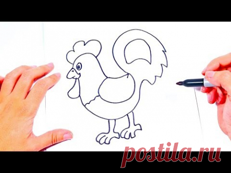 How to draw a Hen | Easy drawings for Kids