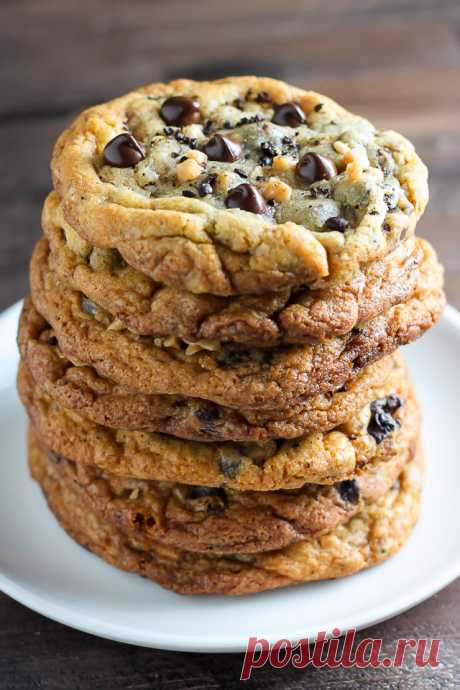 Espresso Toffee Chocolate Chip Cookies - Baker by Nature