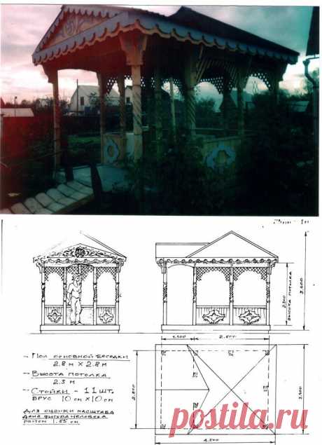 (+1) тема - Беседка + чертёж | МОЙ ДОМ