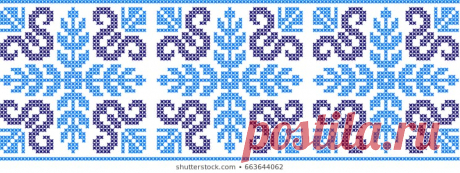 Immagine vettoriale stock 479866135 a tema Embroidered Pattern On Transparent Background (royalty free)