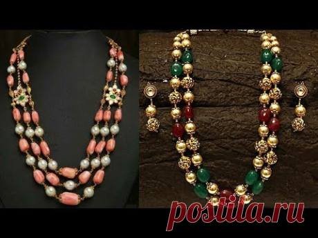 Multi Color Gold Chain Necklace Designs 2019 | Indian Jewellery Design 2019