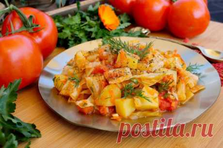 Овощное рагу без мяса с картошкой и капустой рецепт с фото пошагово - 1000.menu
