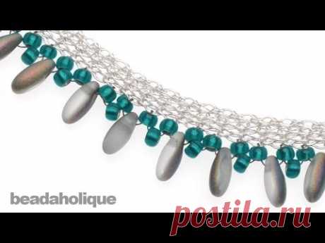 How to Weave a Beaded Edge onto Flat Silver Silk