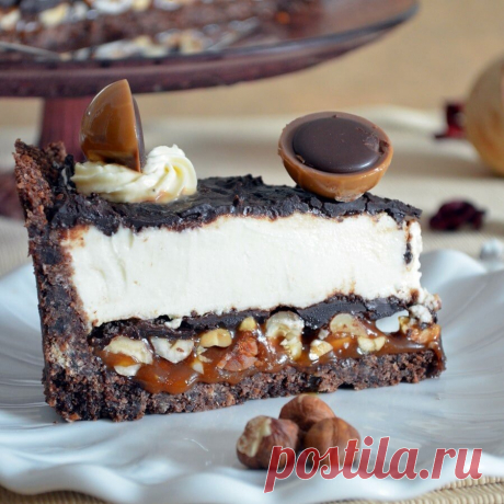 Вкусный рецепт трёхслойного шоколадного чизкейка toffifee | Еда! | Дзен