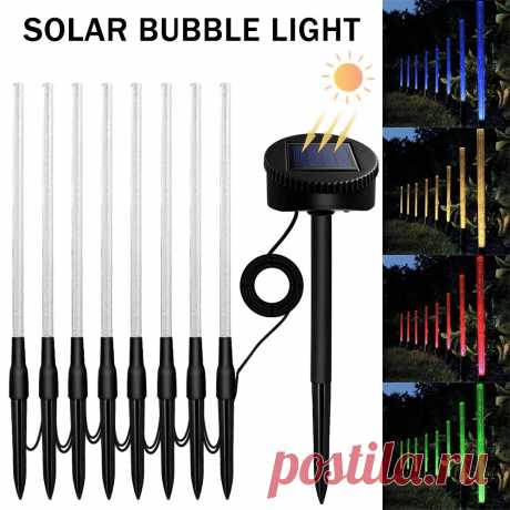 8pcs outdoor led solar bubble light garden pathway landscape lawn patio yard lamp Sale - Banggood.com