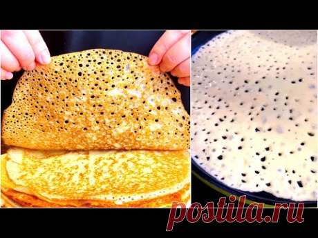 Блины 3 стакана! Самые ТОНКИЕ и АЖУРНЫЕ! Обалденные Домашние Блины Блинчики