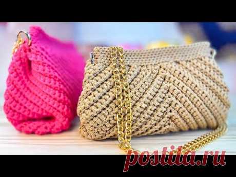 Bolsa Alpha em crochê com fio náutico - Crochet bag