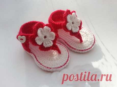 sandal girls Picture - More Detailed Picture about free shipping, Baby girls sandals with White red flowers, Crochet Baby shoes,Gladiator sandals.handmade knitting baby sandals Picture in Crib Shoes from crochet baby hats | Aliexpress.com | Alibaba Group