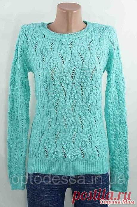 Женский пуловер спицами - Вяжем вместе он-лайн - Страна Мам