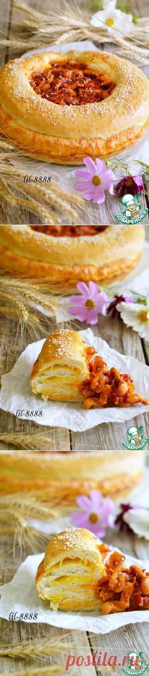 Пирог с сыром и курицей - кулинарный рецепт