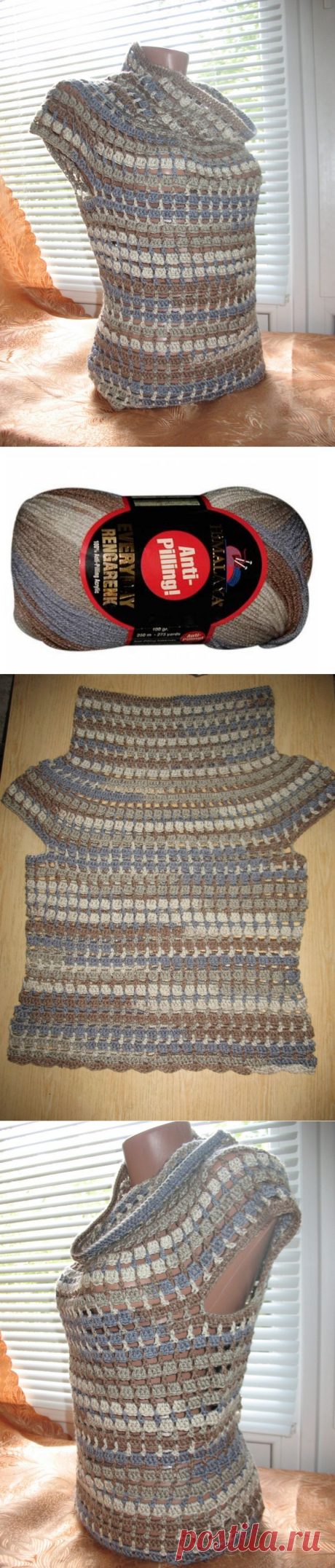 Пуловер с коротким рукавом для прохладных летних вечеров / KNITLY.com - блог о рукоделии