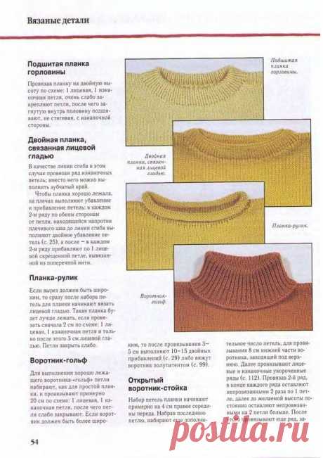 Деали вязания круглого воротника