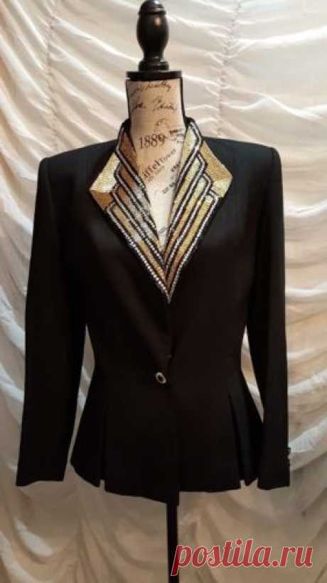 1980's Nolan Miller Dynasty Collection Beaded Black Art Deco Skirt Suit Sz 8 GUC | eBay