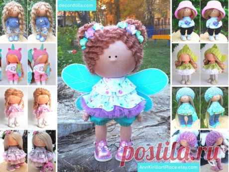 Butterfly Textile Doll Doll For Girl Tilda Art Doll | Etsy Hello, dear visitors!  This is handmade soft doll created by Master Yana (Cheboksari, Russia). Doll is made by Order. Order processing time is 5-12 days.  All dolls on the photo are made by master Yana. You can find them in our shop using masters name:
