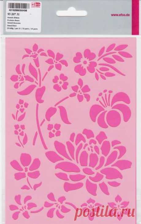Efco Pochoir/gabarit motifs fleurs avec 10 designs, plastique, transparent, A5: Amazon.fr: Cuisine & Maison