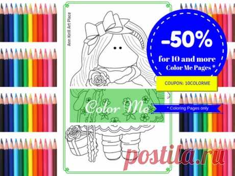 Color Me, Rag Doll Coloring, Doll Digital Stamp, Handmade Doll, Kids Colouring Pattern, Doll to Colour Page, Girl Coloring Page by Elvira Hello, dear visitor! We are happy you are here!  Here we present new product at our shop – doll stamps and coloring pages.  Attached are 2 png files: 1. doll only digi stamp and coloring page 2. doll only bold lines stamp and coloring page  Size is standard A4, 21 * 29 cm, 8.2 x