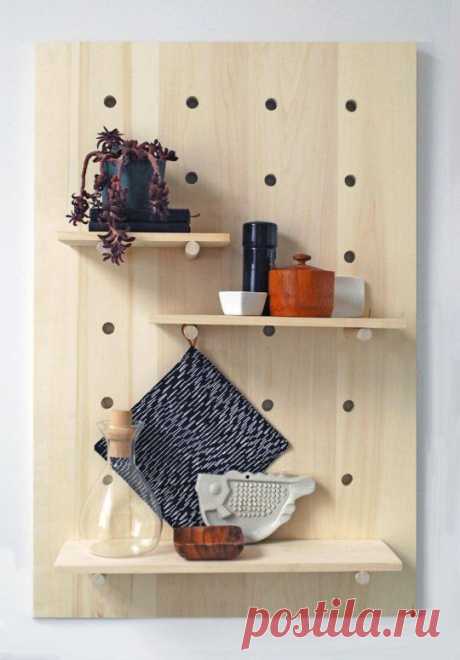 DIY Project Idea: How to Make a Modern Pegboard Shelving System — Apartment Therapy Tutorial | Apartment Therapy