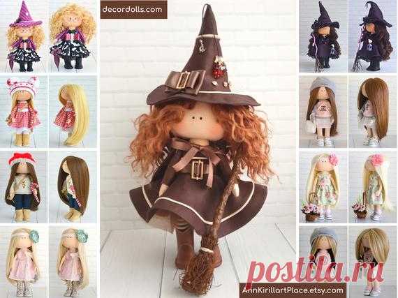 Witch Interior Decor Doll Handmade Tilda Art Doll Halloween | Etsy Hello, dear visitors!  This is handmade cloth doll created by Master Maria K (Moscow, Russia). Doll is made by Order. Order processing time is 14-21 days.  Doll is 26 cm (10 inch) tall and made of only quality materials. All dolls stated on the photo are mady by Maria K. You can find them in our