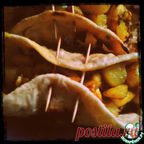 Сабджи из картофеля в лепёшках Чапати