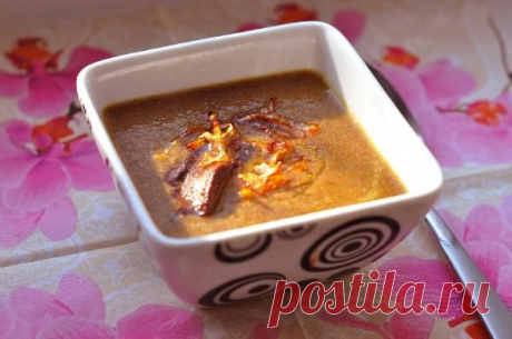 Вкусный крем-суп с печенью и грибами — Вкусные рецепты