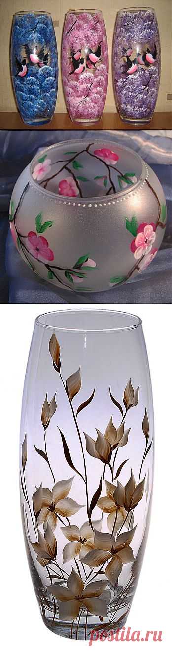 (+1) - Роспись стеклянных ваз своими руками | Интерьер и Дизайн