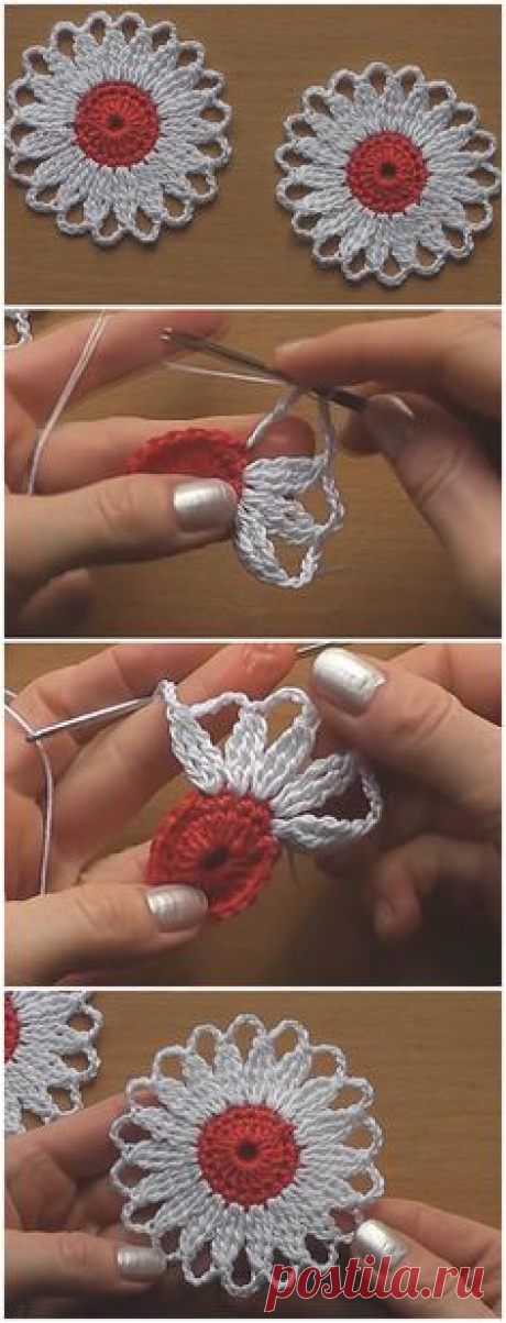 Crochet Flower Motif Tutorial